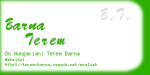 barna terem business card